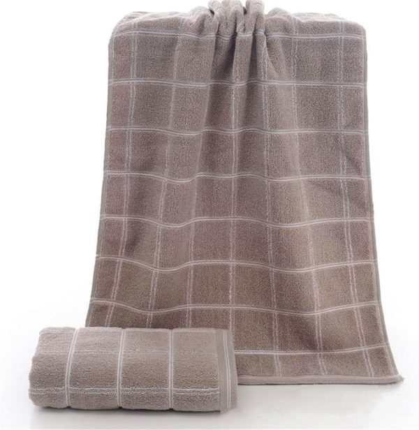 Checkered Pure Cotton Towel, Unisex Face/Bath Towel